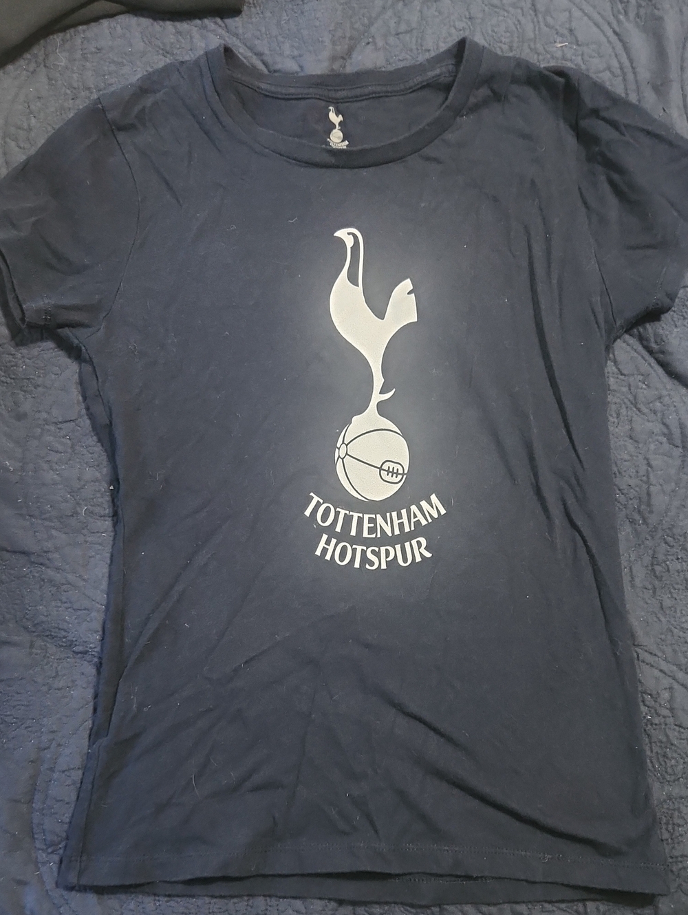 Tottenham Hotspur Black Short-Sleeve Crest Tee